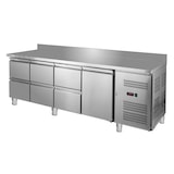 thumbnail of GastroHero Kühltisch Edelstahl GN 1/1 mit Aufkantung 1 Tür 6 Schubladen Umluftkühlung -2 °C bis +8 °C 230 V Profi Gastronomie 2230x700x850 mm