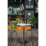 thumbnail of SIT Möbel Bistrotafel rond | wit marmeren blad met chromen onderstel | zwart gietijzeren frame | B 57 x D 57 x H 71 cm | 09996-11 | Serie THIS & THAT