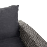 thumbnail of Poly Rattan Garnitur HWC-E96, Garten-/Lounge-Set Sitzgruppe, Spun Poly halbrundes Rattan ~ grau, Kissen anthrazit