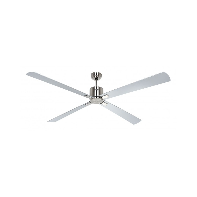 Ventilatore da soffitto CasaFan ECO NEO III 180 BN-WN/SI WIFI con motore cromato spazzolato/pale reversibili in wengé e argento