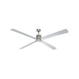 thumbnail of Ventilatore da soffitto CasaFan ECO NEO III 180 BN-WN/SI WIFI con motore cromato spazzolato/pale reversibili in wengé e argento