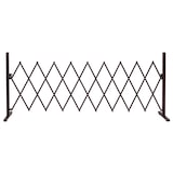 thumbnail of Alu Absperrgitter HWC-K56, Scherengitter Schutzgitter Zaun, ausziehbar schwenkbar Stahl 103x36-265x31cm, braun