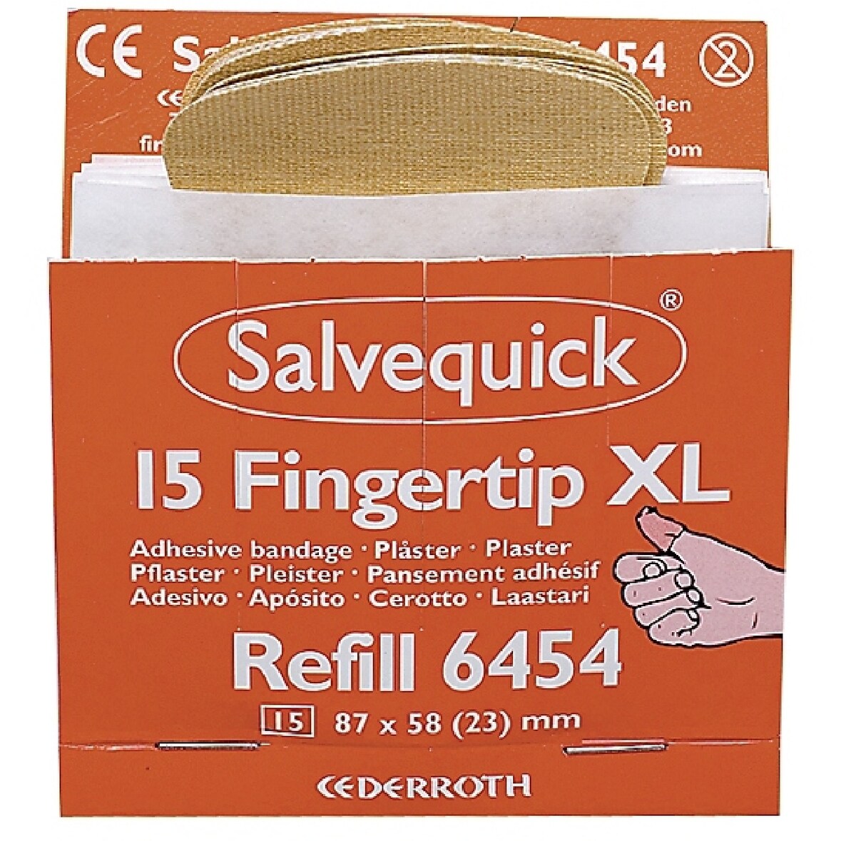 Fingerspitzen-Pflaster Salvequick elastisch Refill 6454 VE=6x15 Stück