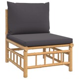 thumbnail of vidaXL 9-tlg. Garten-Lounge-Set mit Dunkelgrauen Kissen Bambus