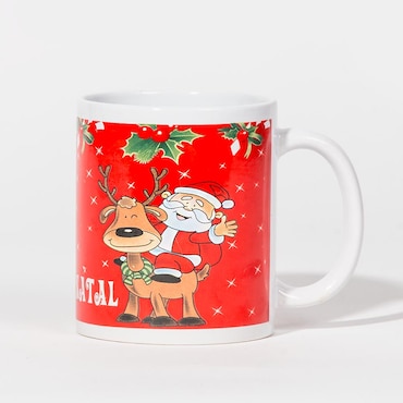 HAPPY CHRISTMAS Mok met rendier en kerstman | Makro