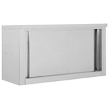 thumbnail of vidaXL Wandhängeschrank mit Schiebetüren 90×40×50 cm Edelstahl