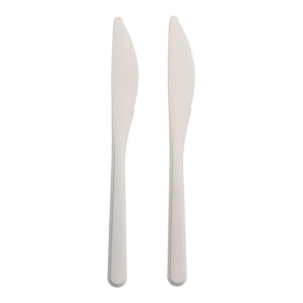 50x BIO-Messer Mehrweg 185mm aus BIO-PP extra stabil weiss
