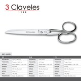 thumbnail of 3 Claveles - Tijeras de Modista Profesionales, Varios Usos, 20 cm - 8"