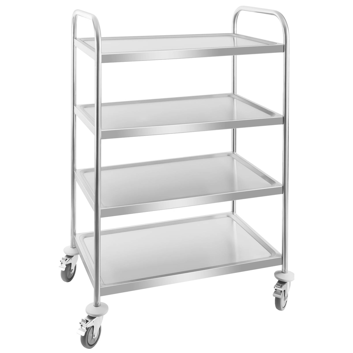 Royal Catering Servierwagen - Edelstahl - 4 Borde - Ablagen: 82 x 50 cm - 300 kg -