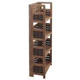 thumbnail of Scaffale libreria pieghevole 4x ripiani HWC-K86 legno polyrattan marrone scuro