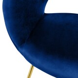 thumbnail of ML-Design Esszimmerstühle 4er Set Blau Samt, runde Rückenlehne, Goldbeine, Polsterstuhl Esstisch Schalenstuhl