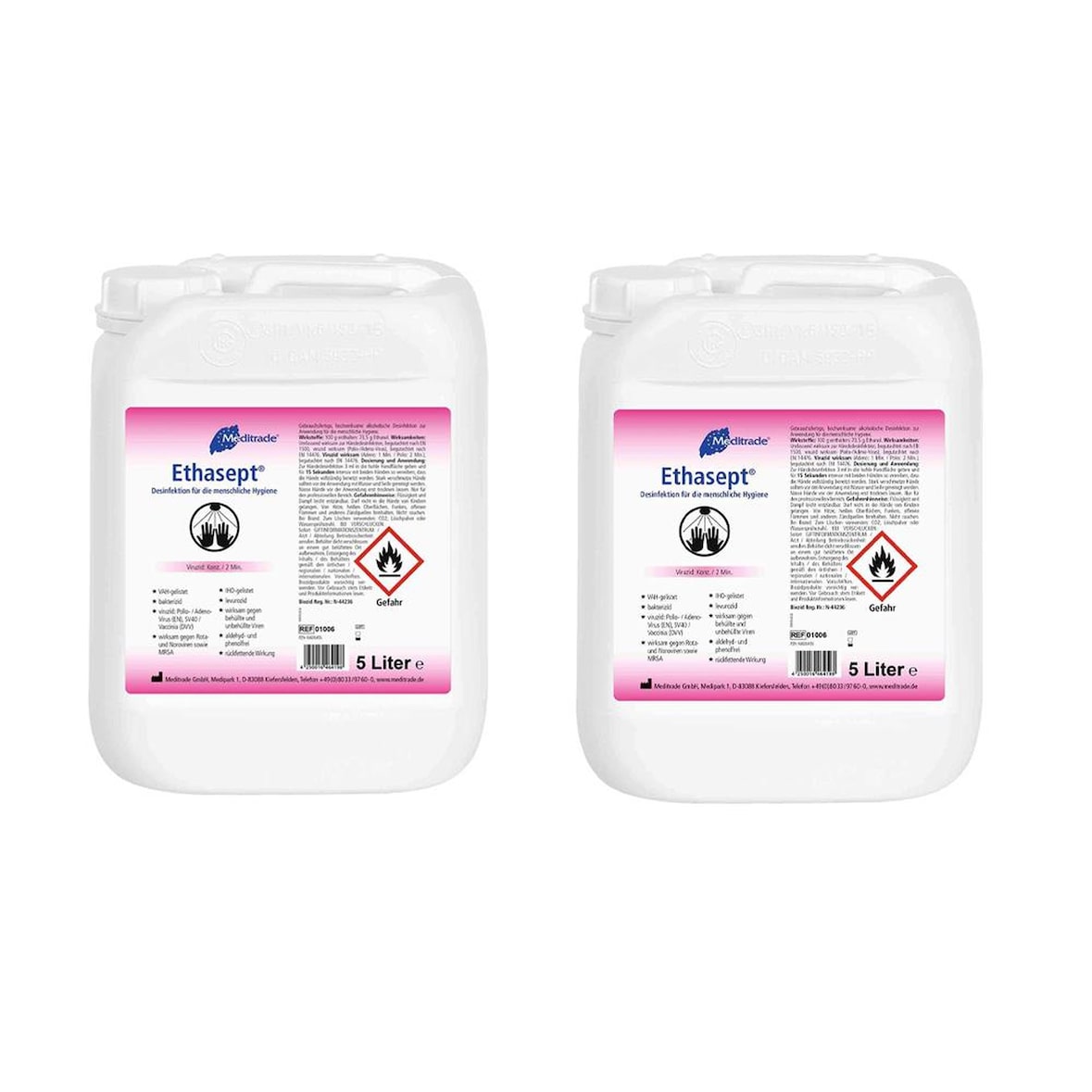Meditrade Ethasept - 2 x 5 l Kanister - Handdesinfektionsmittel