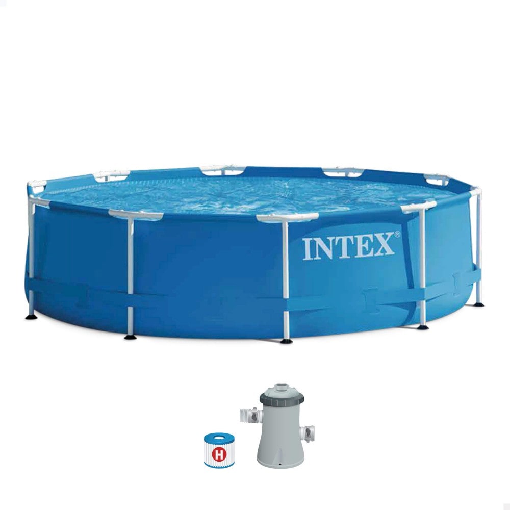 Piscina redonda metal frame intex 305x76 cm 4485 litros + depuradora