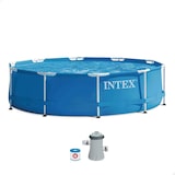 thumbnail of Piscina redonda metal frame intex 305x76 cm 4485 litros + depuradora