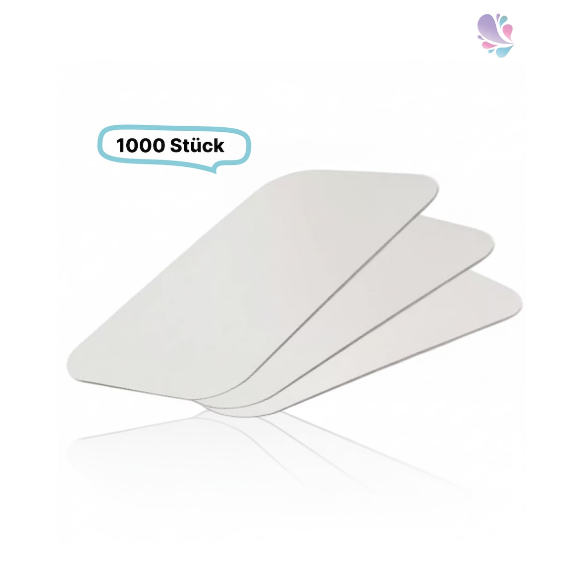 Alukaschierter Deckel für Alu-Schale 670ml, Menüschale, rechteckig, 1000 Stk, 19,4 x 10,3 cm