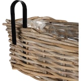 thumbnail of Jardinera de Ratán para Balcón - 60 x 18 x 16 cm - Cesta para Balcón - Jardinera para Balcón Colgante - Accesorio de Jardín para Balcón - Marrón
