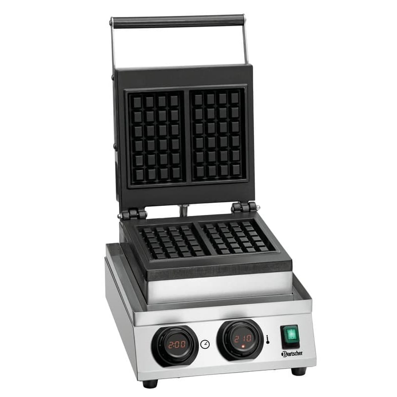Professionele digitale wafelmaker 2 brusselse wafels bartscher mdi 1bw-al