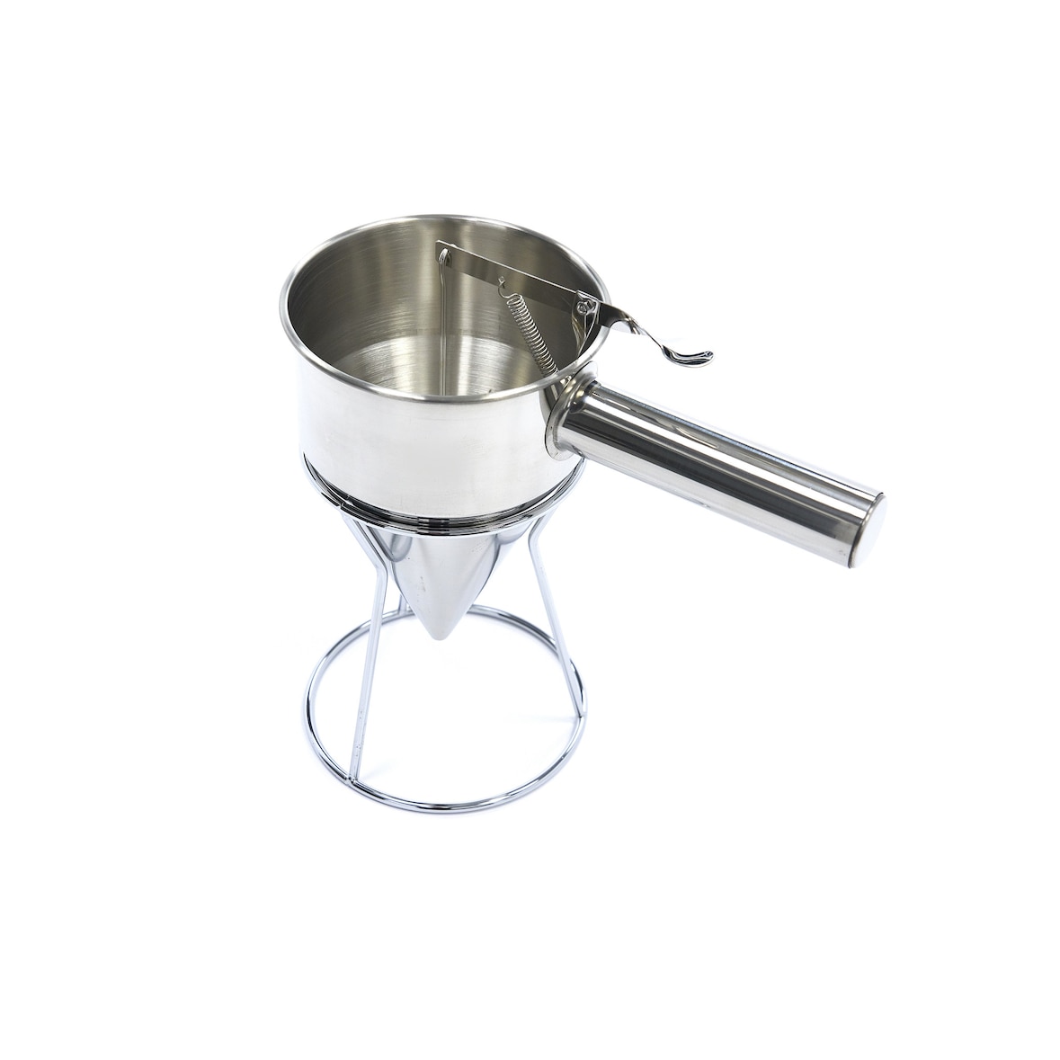 Maxima Dispensateur de pâte - 1,3 L - acier inoxydable - bouton de dosage inclus