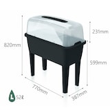 thumbnail of Prosperplast - Huerto Urbano de 52 Litros dn Polipropileno 77 X 38 X 82cm Color Antracita