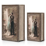 thumbnail of Moritz 2er Set Aufbewahrungsbox Deko Mann und Frau Vintage Foto Bilderrahmen Buch Safe Box Schatulle Buchhülle Geldversteck