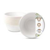 thumbnail of BIOZOYG 100 Stück Schale aus Zuckerrohr 500ml - Einwegschale für Salate, Bowls, Suppen, Eintöpfe - Runde Zuckerrohrschale - biologisch abbaubar