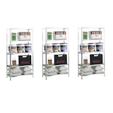 thumbnail of Pack 3 étagères métalliques avec vis Comfort 5 étagères blanc 1800x900x400 mm