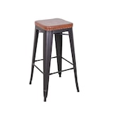 thumbnail of Tabouret de bar métal avec assise PU