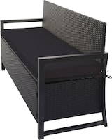thumbnail of Décoshop26 - Dreisitzerbank mit Staufach aus anthrazitfarbenem Polyrattan mit schwarzem Kissen 04_0005800