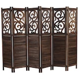 thumbnail of Paravent Istanbul, Raumteiler Trennwand Sichtschutz, Ornamente ~ 170x240cm, braun