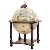 thumbnail of Décoshop26 - Globe bar support à vin bar forme globe marron bois d'eucalyptus massif brun DEC024454