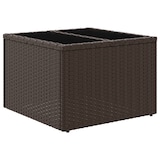 thumbnail of vidaXL Gartentisch mit Glasplatte Braun 55x55x37 cm Poly Rattan