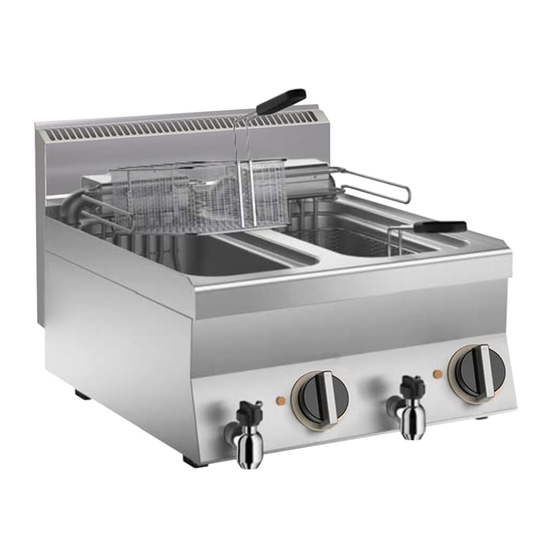 Elektro Fritteuse 2 x 10 lt. 18kW Tischgerät