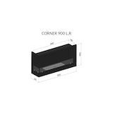 thumbnail of Corner 900 Left SimpleFire eingebauter Bioethanol-Kamin mit Glas