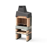 thumbnail of MF - Fertiggrill für Holz und Holzkohle Modell California Plus (Grau, Orange - 86,5 x 58 x 215 cm) REF: 8890/2 - Verwendung im Außenbereich