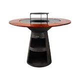 thumbnail of PURLINE Barbecue rond avec plaque en acier, grille et plateau en bois EFP59B WOOD