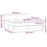 thumbnail of vidaXL Boxspringbett mit Matratze & LED Taupe 160x200 cm Stoff