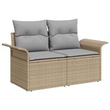 thumbnail of vidaXL Garten-Sofa-Set mit Kissen mit Speicher 5 pcs Beige Poly Rattan