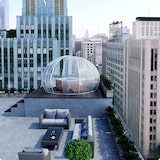 thumbnail of astreea Igloo Plus Gastro Terrassen Pavillon Model XL 4,84x4,84x2,75m, wasserdicht, transparent, mit Beleuchtungssystem