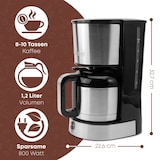 thumbnail of Machine à café thermos 1,2L Inox  KA6066CB-Inox usage non-intensif Bomann
