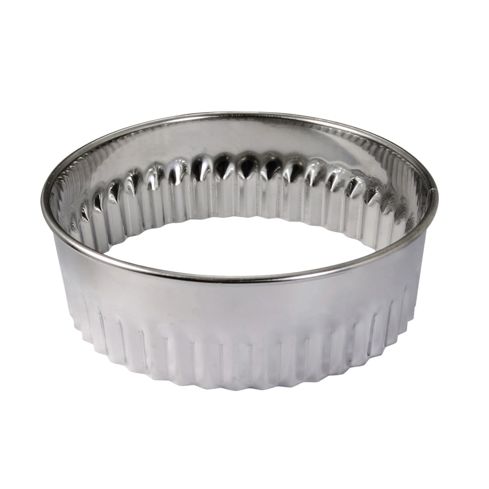Gobel - Boîte de 8 découpoirs ronds cannelés - inox - bords roulés - Ø30 à 100 mm h36 mm - 880001