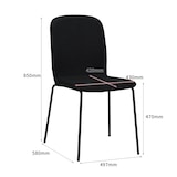 thumbnail of Albatros Esszimmerstühle 4er Set ENNA, schwarz - stapelbar, bequemer Polsterstuhl - Eleganter Küchenstuhl, Stuhl Esszimmer oder Esstisch Stuhl