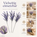 thumbnail of LAYBA Künstlicher Lavendel 3er Set 70 cm Lila Dekozweige für Vase