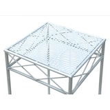 thumbnail of DanDiBo Blumenhocker Weiß Metall Eckig 70 cm Blumenständer 96314 L Beistelltisch Blumensäule Modern Pflanzenständer Pflanzenhocker