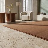 thumbnail of Teppich Waschbar Uni Modern Esszimmer Flur Braun 140x200 cm OEKO-TEX Fußbodenheizung geeignet Schadstoffgeprüft – LECH von Kadima Design