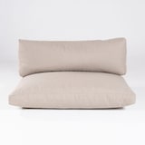 thumbnail of Pack 4 cojines Asiento y respaldo palet de exterior, Desenfundable, Poliéster 250 gr, Color Olefin Marrón, 120x80x16