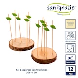 thumbnail of San Ignacio KINVARA - Set Holzscheitstützen mit 10 Spießen 20x14cm