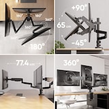 thumbnail of ONKRON Soporte 3 Monitores 13 - 32 pulgadas, Carga total 24 kg, Soporte Monitor Escritorio VESA 75x75 - 100x100 mm, Universal, Negro G280-B