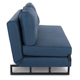 thumbnail of Schlafsofa mit Gästebett-Funktion & verstellbarem Kopfteil, 2-Sitzer mit Schlaffunktion, Mikrofaser in Dunkelblau | Raburg Zara