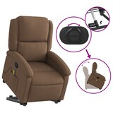 thumbnail of vidaXL Massagesessel mit Aufstehhilfe Braun Stoff