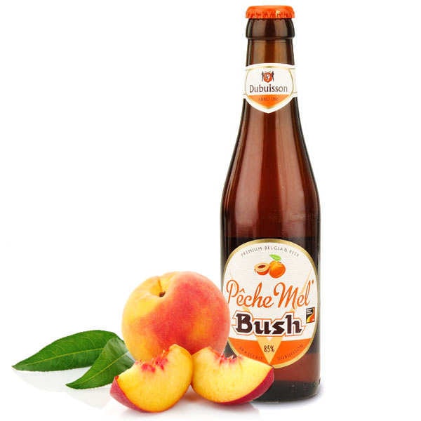 Pêche Mel Bush Bière belge forte aromatisée à la pêche 8.5% Bouteille 33cl Brasserie Dubuisson